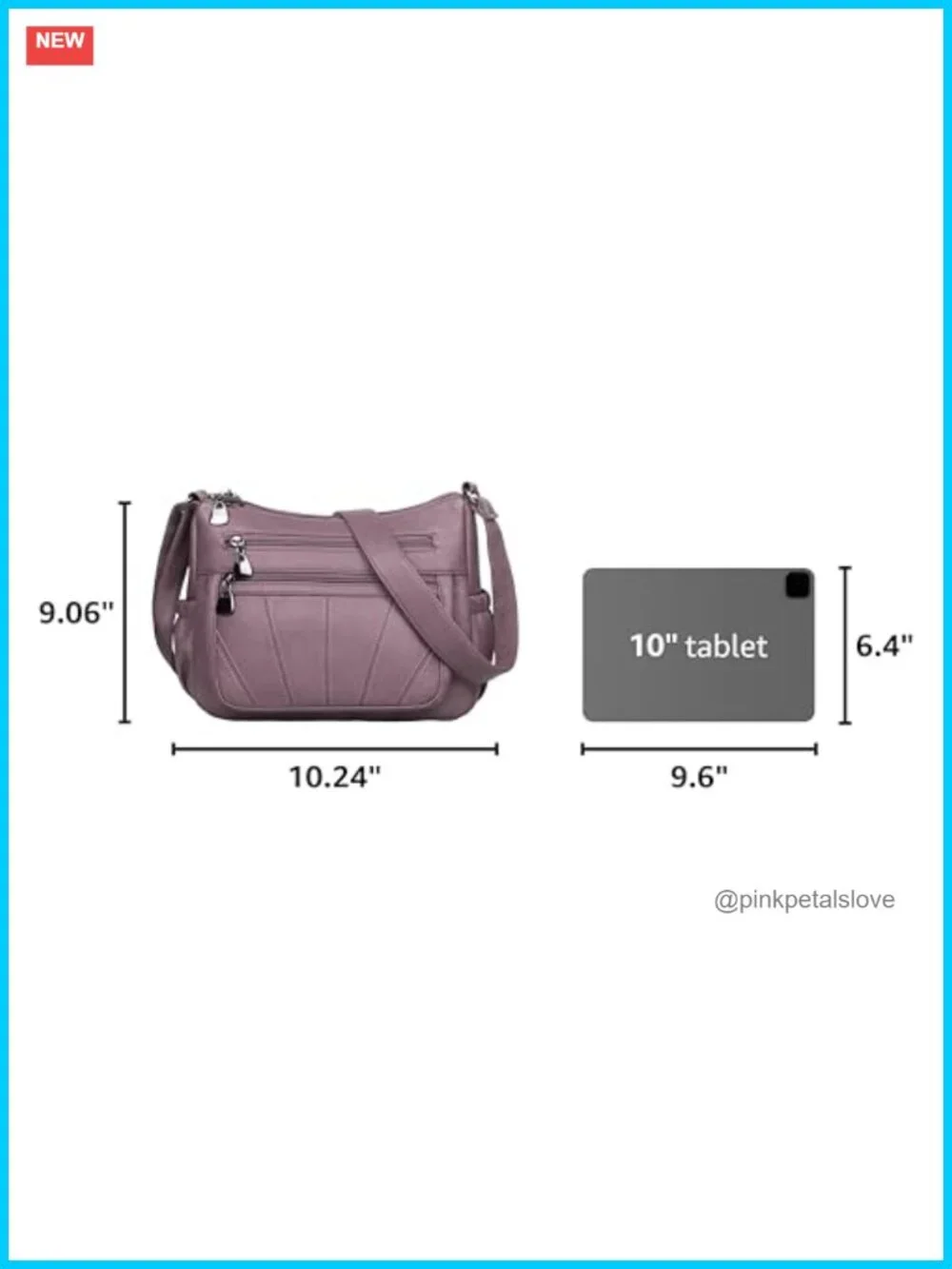 Soft PU Leather Crossbody Satchel Handbag Tote Shoulder Bag Roomy Multi-Pocket